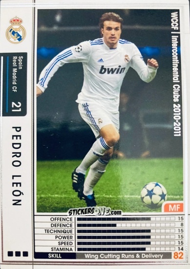 Sticker Pedro Leon - Sega World Club Champion Football 2010-2011
 n. EXTRA5 - Panini