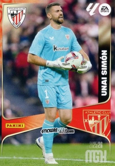 Figurina Unai Simón - Laliga 2025-2026. Megacracks n. 38 - Panini