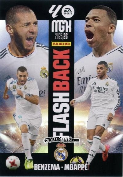 Sticker Benzema / Mbappé - Laliga 2025-2026. Megacracks n. 425 - Panini
