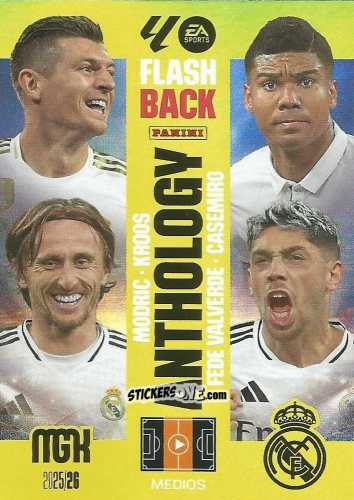 Cromo Kross / Casemiro / Modric / Fede Valverde - Laliga 2025-2026. Megacracks n. 436 - Panini