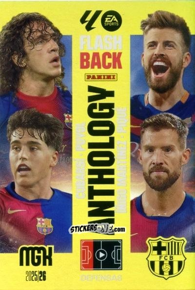 Sticker Puyol /Piqué / Cubarsí / Íñigo Martínez - Laliga 2025-2026. Megacracks n. 439 - Panini