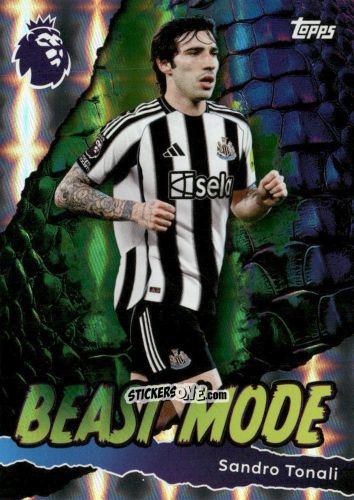 Sticker Sandro Tonali - Premier League 2026 Trading Cards
 n. 433 - Topps