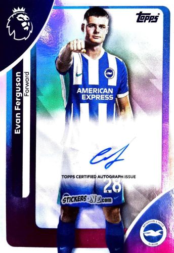 Cromo Evan Ferguson - Premier League 2026 Trading Cards
 n. A26 - Topps