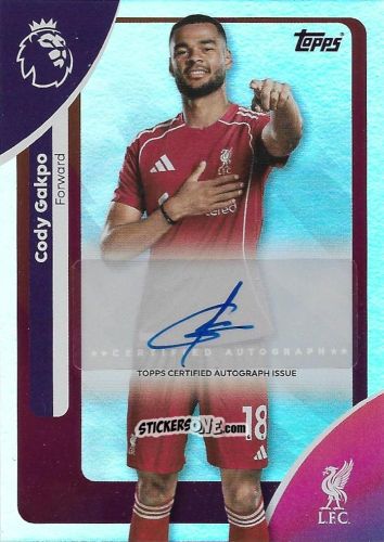 Cromo Cody Gakpo - Premier League 2026 Trading Cards
 n. A70 - Topps