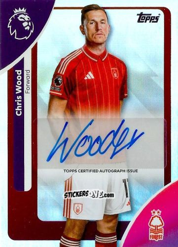 Sticker Chris Wood - Premier League 2026 Trading Cards
 n. A123 - Topps