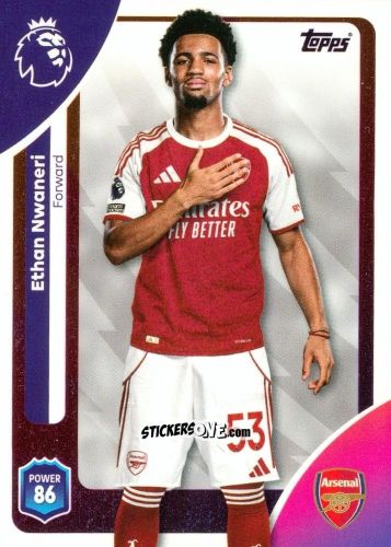 Sticker Ethan Nwaneri - Premier League 2026 Trading Cards
 n. 11 - Topps