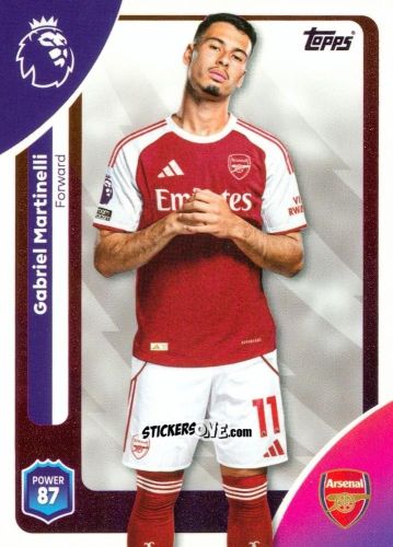 Sticker Gabriel Martinelli - Premier League 2026 Trading Cards
 n. 13 - Topps