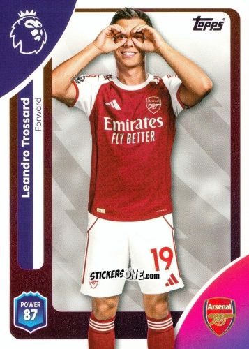 Sticker Leandro Trossard - Premier League 2026 Trading Cards
 n. 14 - Topps