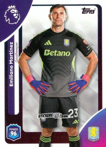 Figurina Emiliano Martínez - Premier League 2026 Trading Cards
 n. 20 - Topps