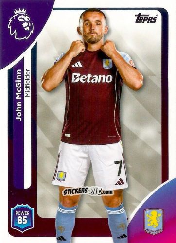 Cromo John McGinn - Premier League 2026 Trading Cards
 n. 27 - Topps