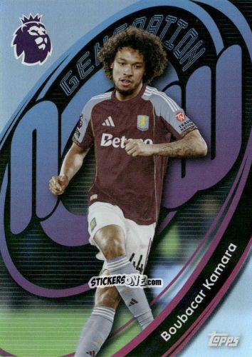 Sticker Boubacar Kamara - Premier League 2026 Trading Cards
 n. 34 - Topps