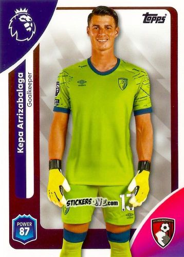 Cromo Kepa Arrizabalaga - Premier League 2026 Trading Cards
 n. 38 - Topps