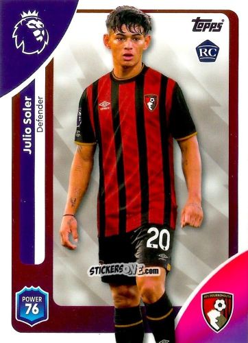 Sticker Julio Soler - Premier League 2026 Trading Cards
 n. 41 - Topps