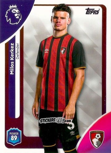 Sticker Milos Kerkez - Premier League 2026 Trading Cards
 n. 42 - Topps