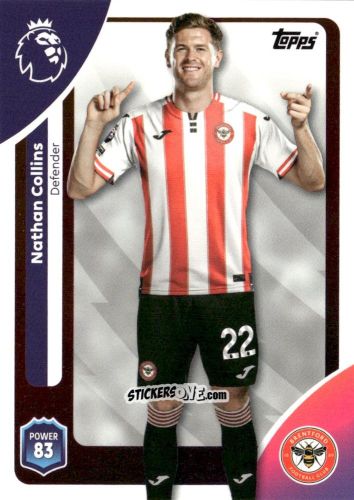 Sticker Nathan Collins - Premier League 2026 Trading Cards
 n. 57 - Topps