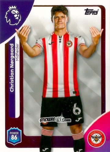 Sticker Christian Nørgaard - Premier League 2026 Trading Cards
 n. 60 - Topps