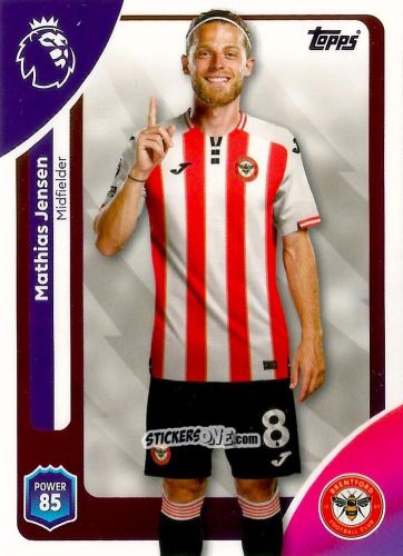 Figurina Mathias Jensen - Premier League 2026 Trading Cards
 n. 61 - Topps