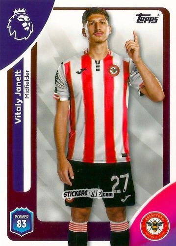 Figurina Vitaly Janelt - Premier League 2026 Trading Cards
 n. 62 - Topps