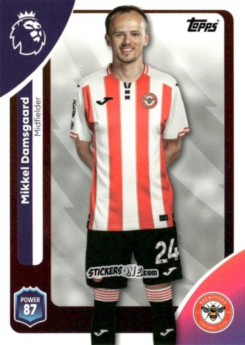 Sticker Mikkel Damsgaard - Premier League 2026 Trading Cards
 n. 63 - Topps