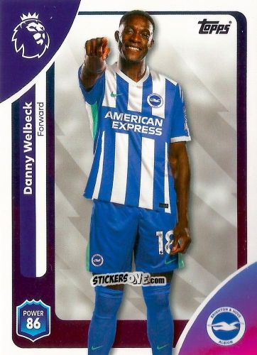 Sticker Danny Welbeck - Premier League 2026 Trading Cards
 n. 85 - Topps