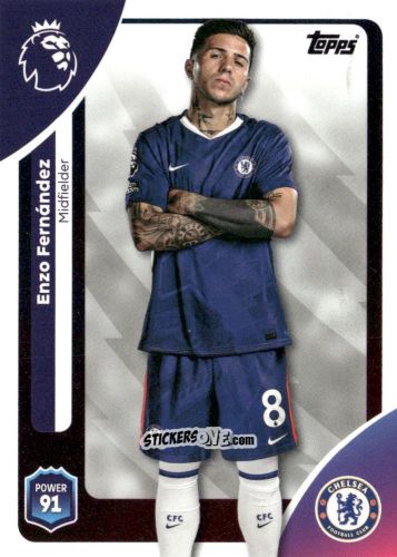 Sticker Enzo Fernández - Premier League 2026 Trading Cards
 n. 99 - Topps