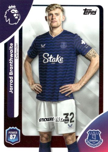 Sticker Jarrad Branthwaite - Premier League 2026 Trading Cards
 n. 130 - Topps