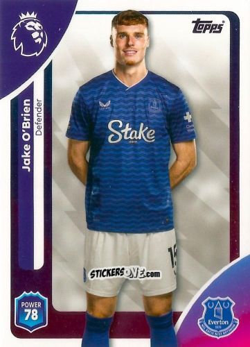 Cromo Jake O’Brien - Premier League 2026 Trading Cards
 n. 132 - Topps