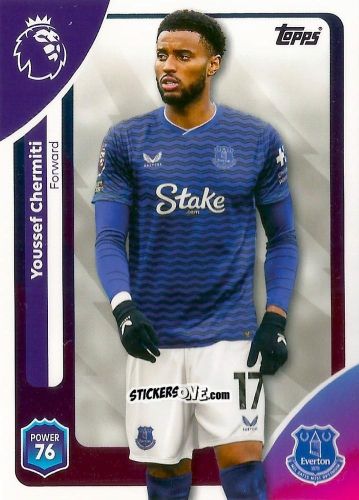 Sticker Youssef Chermiti - Premier League 2026 Trading Cards
 n. 141 - Topps