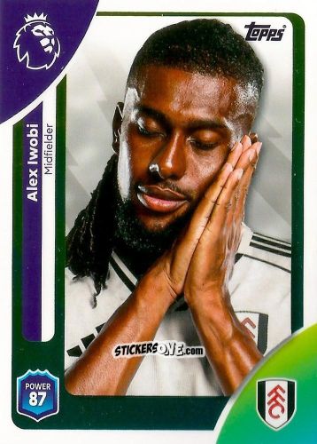 Sticker Alex Iwobi - Premier League 2026 Trading Cards
 n. 154 - Topps