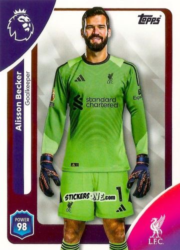 Cromo Alisson Becker - Premier League 2026 Trading Cards
 n. 164 - Topps