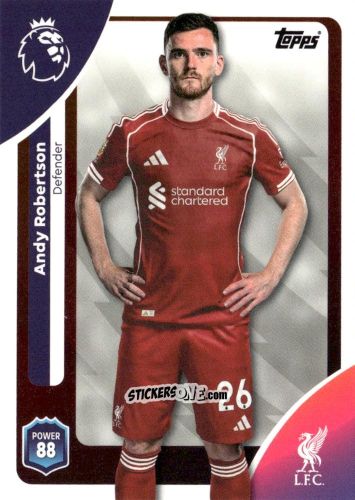 Figurina Andy Robertson - Premier League 2026 Trading Cards
 n. 167 - Topps