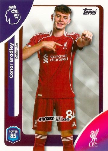 Cromo Conor Bradley - Premier League 2026 Trading Cards
 n. 168 - Topps