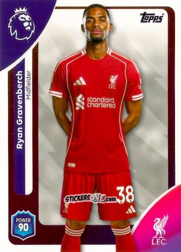 Figurina Ryan Gravenberch - Premier League 2026 Trading Cards
 n. 169 - Topps