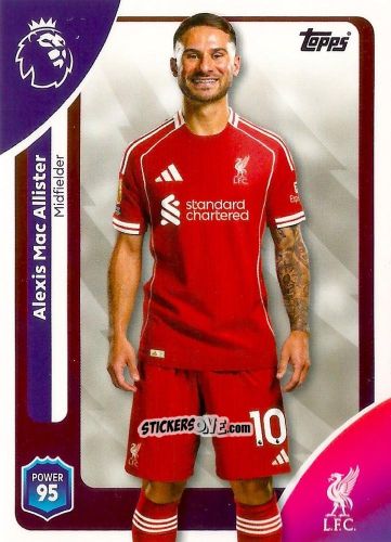 Cromo Alexis Mac Allister - Premier League 2026 Trading Cards
 n. 170 - Topps