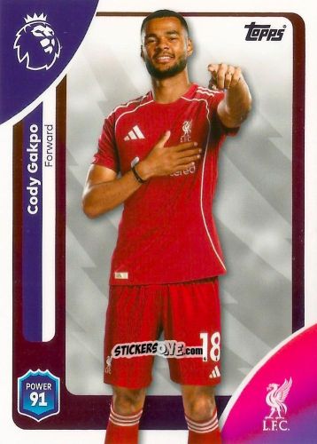 Cromo Cody Gakpo - Premier League 2026 Trading Cards
 n. 175 - Topps