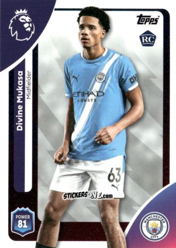 Sticker Divine Mukasa - Premier League 2026 Trading Cards
 n. 186 - Topps