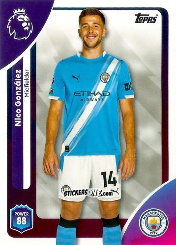 Figurina Nico González - Premier League 2026 Trading Cards
 n. 187 - Topps