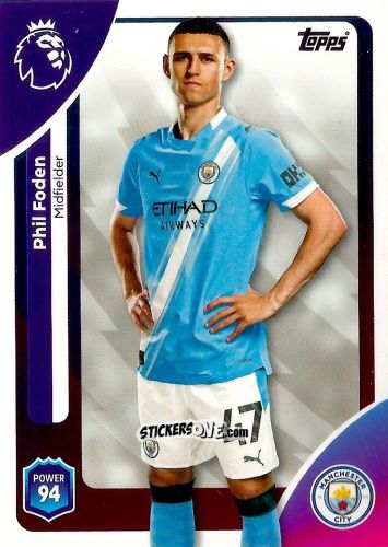 Cromo Phil Foden - Premier League 2026 Trading Cards
 n. 190 - Topps