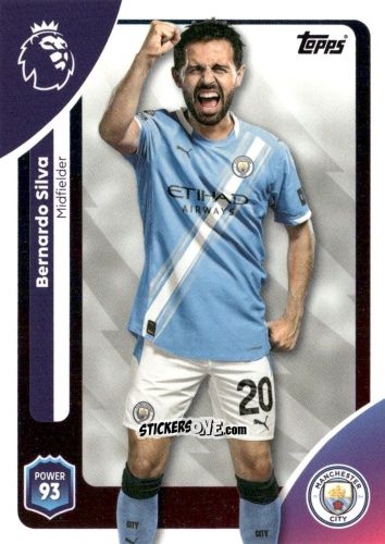 Cromo Bernardo Silva - Premier League 2026 Trading Cards
 n. 191 - Topps