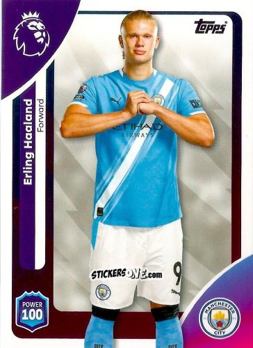Cromo Erling Haaland - Premier League 2026 Trading Cards
 n. 195 - Topps