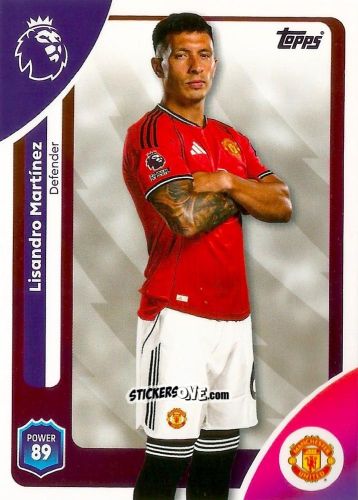 Cromo Lisandro Martínez - Premier League 2026 Trading Cards
 n. 203 - Topps