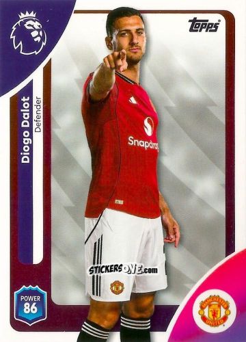 Cromo Diogo Dalot - Premier League 2026 Trading Cards
 n. 204 - Topps