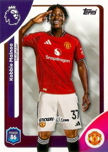 Sticker Kobbie Mainoo - Premier League 2026 Trading Cards
 n. 206 - Topps