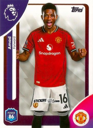 Sticker Amad - Premier League 2026 Trading Cards
 n. 211 - Topps