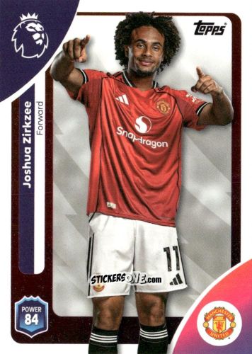 Cromo Joshua Zirkzee - Premier League 2026 Trading Cards
 n. 212 - Topps