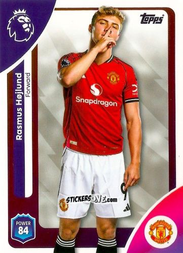 Figurina Rasmus Højlund - Premier League 2026 Trading Cards
 n. 213 - Topps