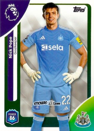 Figurina Nick Pope - Premier League 2026 Trading Cards
 n. 218 - Topps