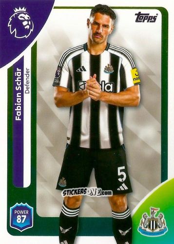 Sticker Fabian Schär - Premier League 2026 Trading Cards
 n. 221 - Topps