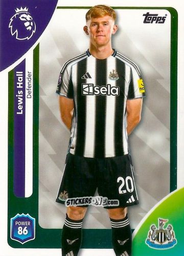 Sticker Lewis Hall - Premier League 2026 Trading Cards
 n. 223 - Topps