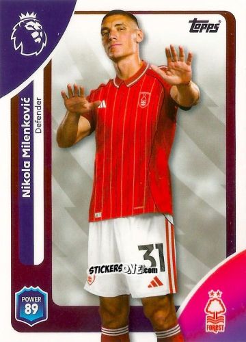 Cromo Nikola Milenković - Premier League 2026 Trading Cards
 n. 237 - Topps